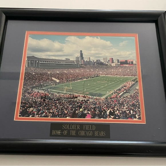 Vintage Chicago Bears Framed Soldier Field Stadium Picture 16x13 - Picture 2 of 4